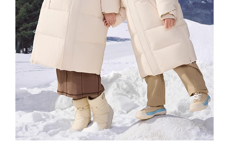 YAYA Kids Down Jacket Boys and Girls Winter New Long Over-the-Knee Extreme Cold Parent-Child Coat HR 14