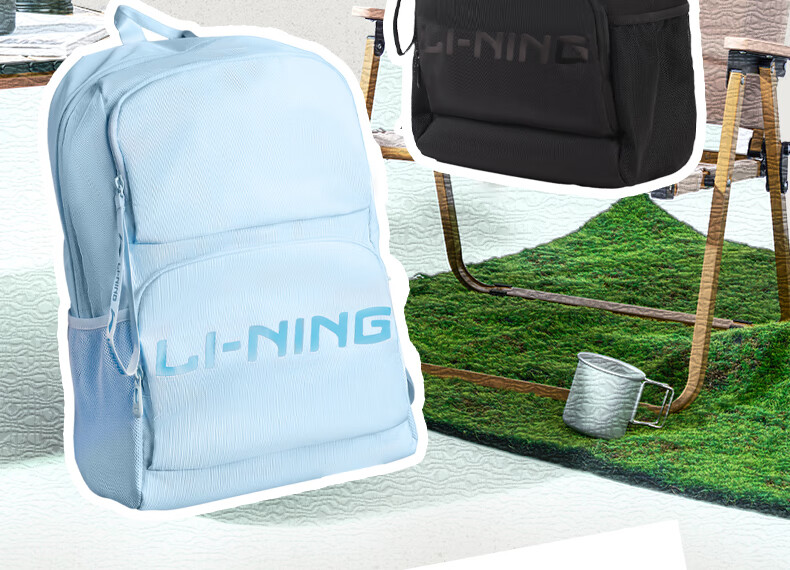 Li-Ning Backpack for Women, School Bag for College And High School Students, Outdoor Hiking Backpack for Men, Large Capacity Travel Bag, Black 8