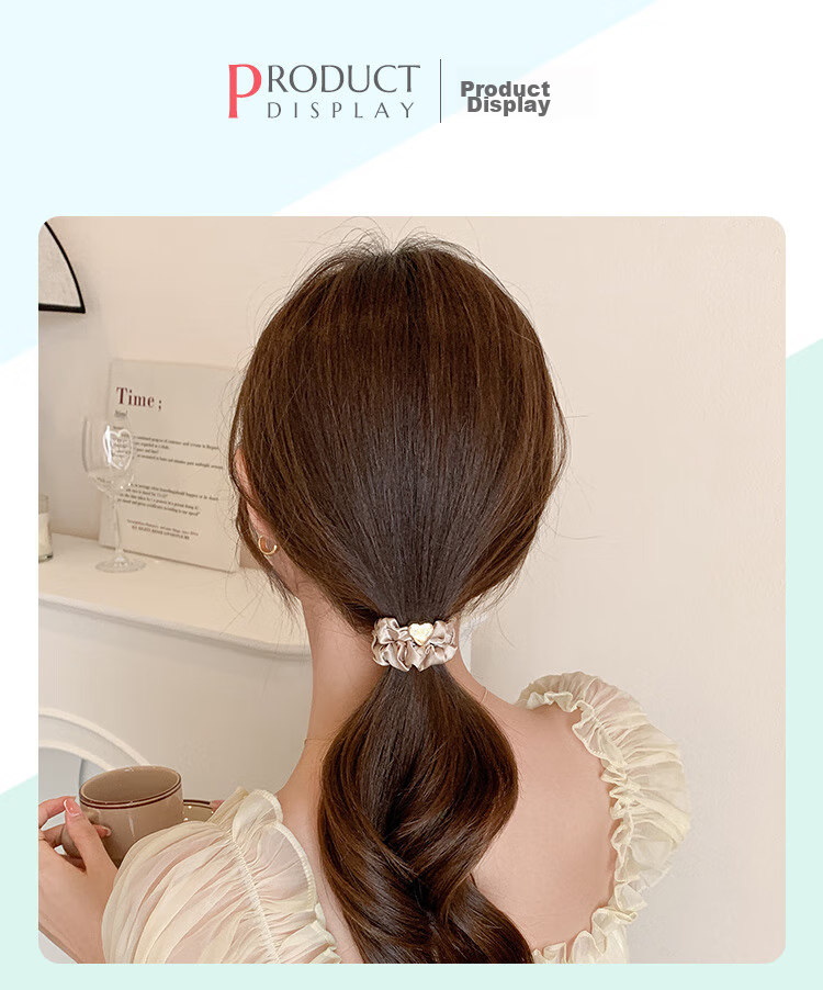 CHIMERA 2 Pieces Silk Hair Ties, Mulberry Silk Hair Bands, Hair Elastics, Hair Flowers, Hair Accessories for Women, Mid-Autumn Festival Gift 15