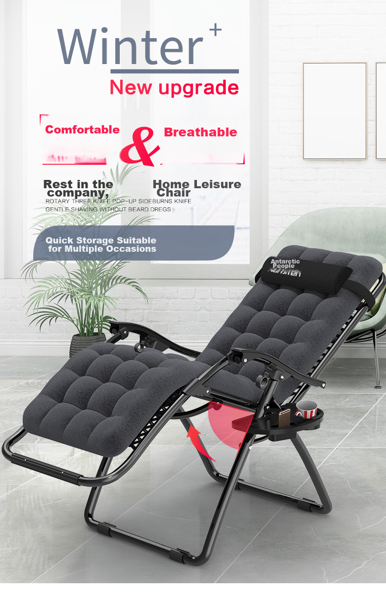 Nanjiren Folding Chair Bed, Nap Bed, Office Siesta Chair, Folding Bed, Nap Chair, Hospital Companion Bed with Pearl Cotton Pad 3