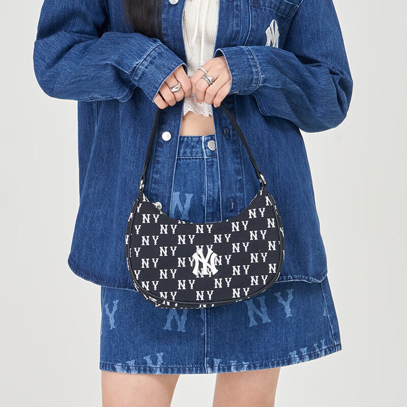 MLB Vintage Floral Pattern Yulan Same Style Casual Outdoor Crossbody Bag, Birthday Gift, 3ABQS014N50BKS
