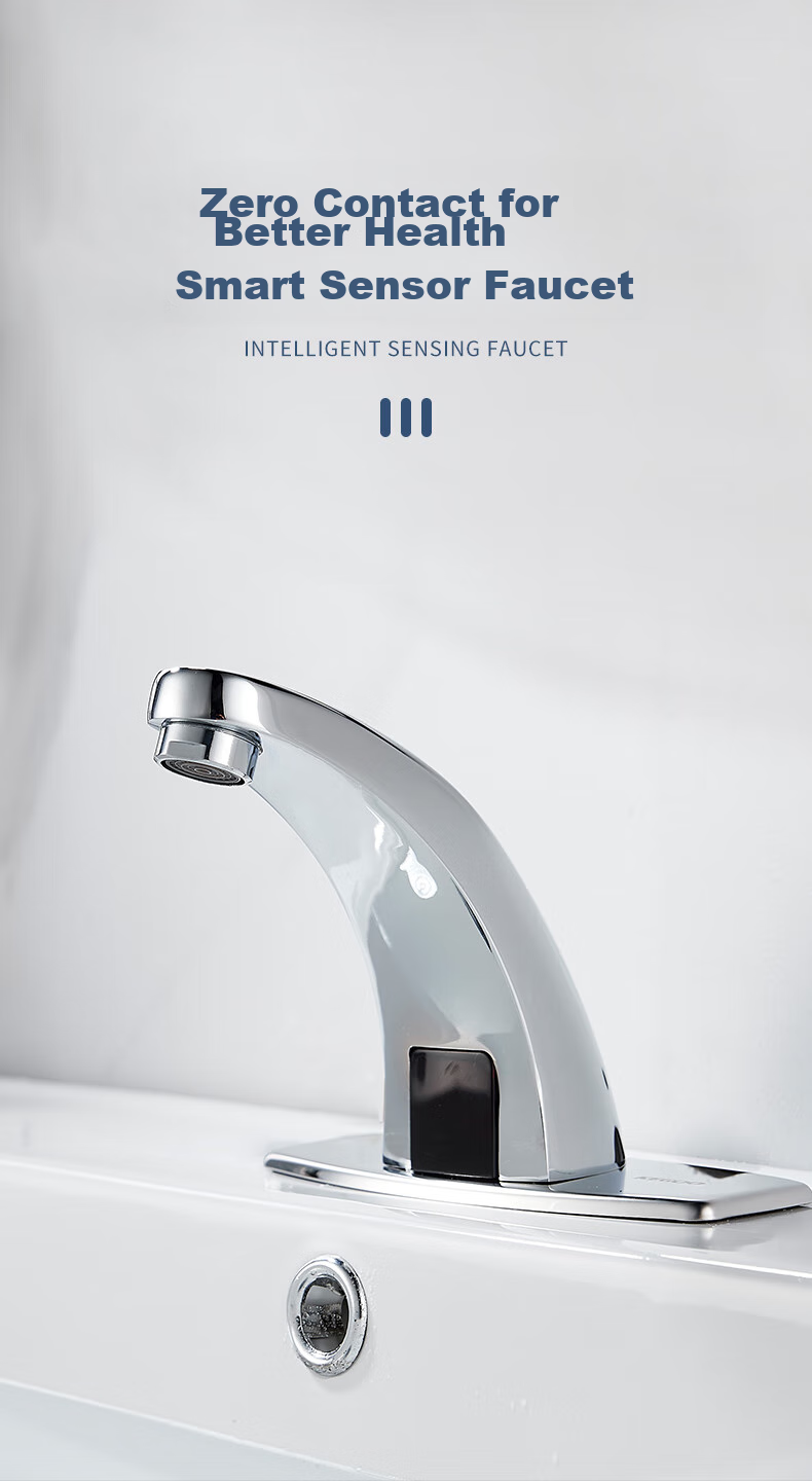 KEGOO Sensor Faucet, Single Cold Basin Battery Model, Automatic AC/DC Electric K1039 for Bathroom Sink And Washbasi 1