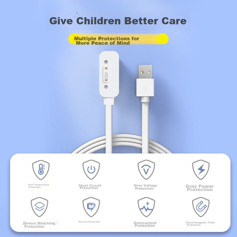 Bkayp Magnetic Charging Cable for Xiaomi Mi Bunny Children's Smartwatch, Compatible with 3C/4X/2S/4C/4Pro Models, Charging Cable for Xiaoxun Y2/maxPro/S3 3