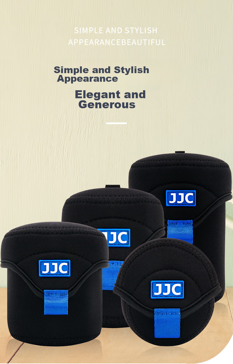JJC Lens Bag, Storage Pouch Protective Tube, Suitable for Canon Nikon Sony Fuji Pentax Tamron DSLR Mirrorless Camera Lens Case/Tube Photography Waist Pack 2