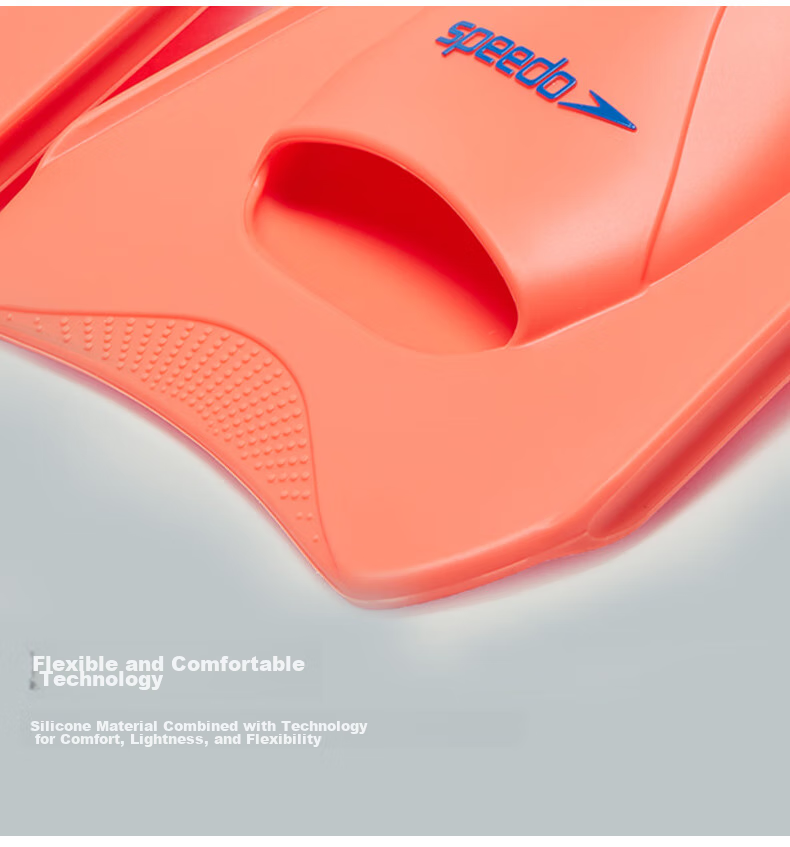 Speedo Unisex Fins, Short Style Equipment, Orange/blue, XL 5