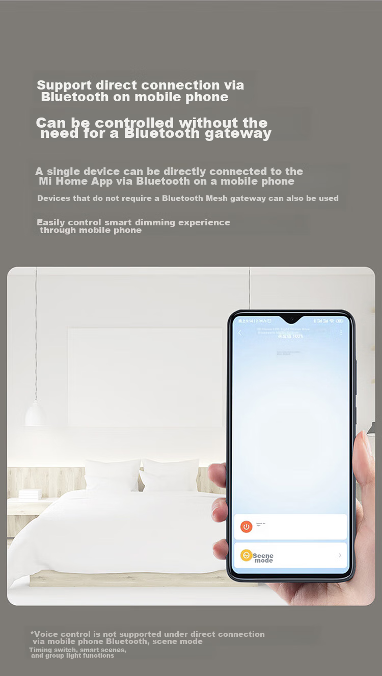 MIJIA Xiaomi LED Smart Bulb Bluetooth MESH Version, Xiao Ai Control, Home Use Globe Light Bulb, Adjustable Brightness And Color Temperature, 4.5W 10