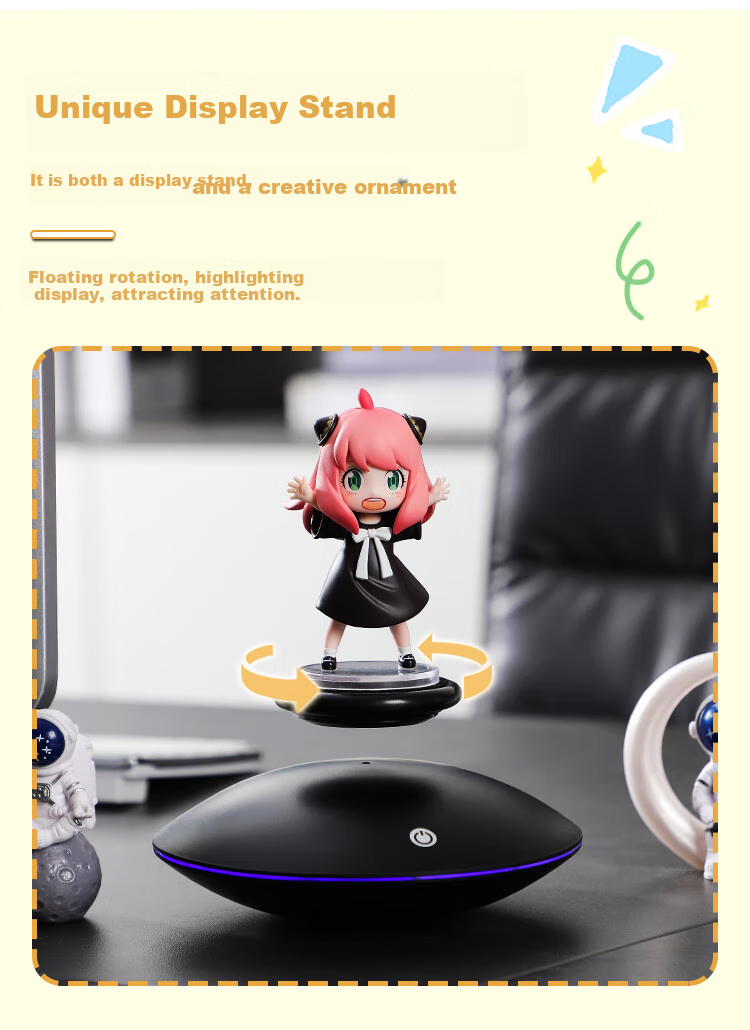 Hengyi Magnetic Levitation Action Figure Display Stand, Sample Display Stand, Flying Saucer Base, 360-Degree Rotating Intelligent Toy, Couple Gift 5