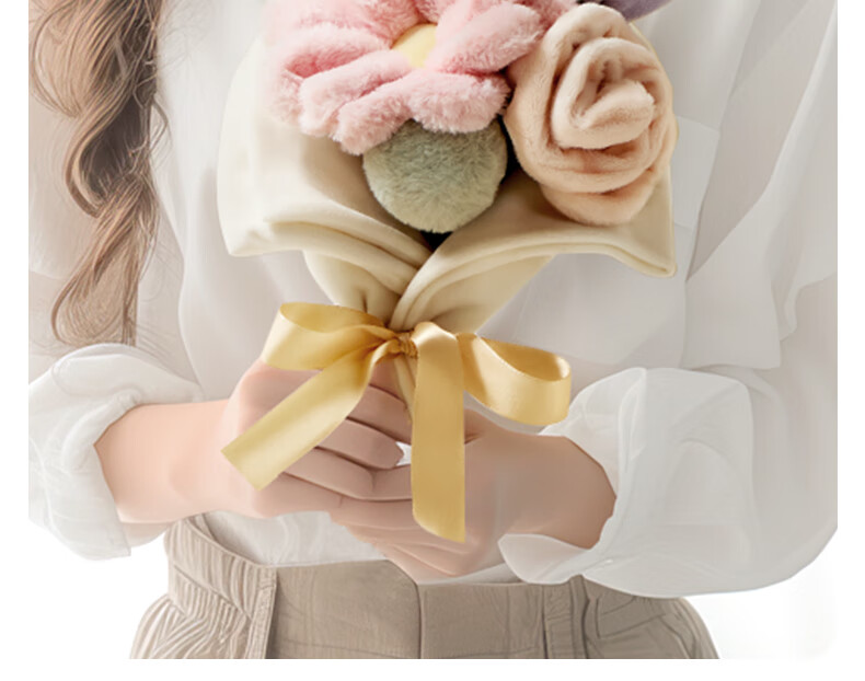 Auby Newborn Baby Parent-Child Gift Box Toy Plush Bouquet, Mom Postpartum Rabbit Comfort Doll Birthday Gift 9
