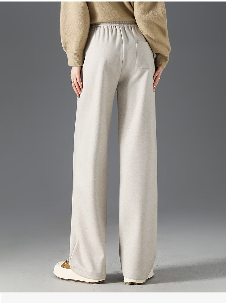 Dme [Mid-Rise Design to Make Legs Look Straight And Long] Relaxed Loose-Fitting Wide-Leg Pants, Soft And Skin-Friendly Glutinous Rice Pants 14