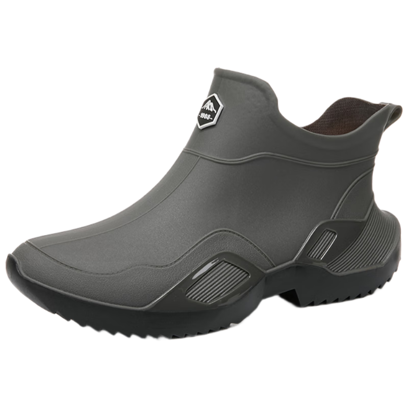 Lanoudun Men's Short Rain Boots, Non-Slip Waterproof Shoes for Beach Combing And Fishing YX1028 Size 40