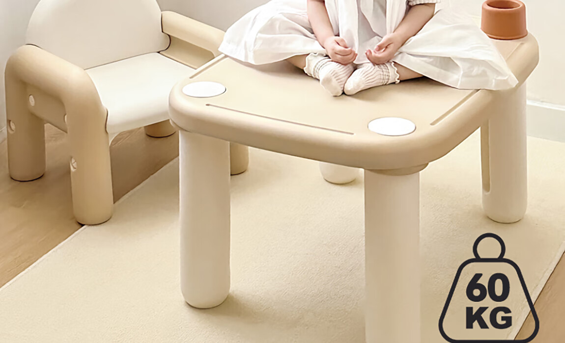 Yuelianggushi LUNASTORY Baby Desk And Chair, Children's Study Table, Chubby Table, Montessori Small Table, Peanut Table, Kindergarten-Specific Single Desk 28