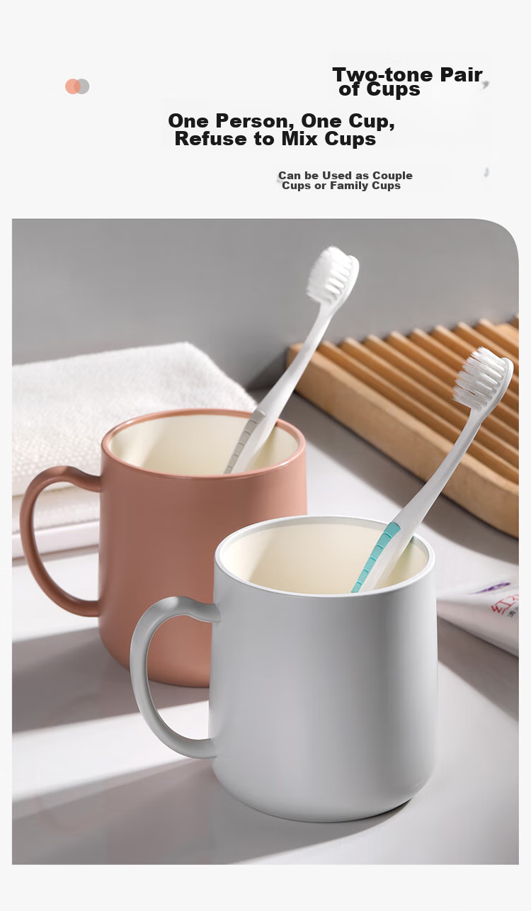 MARYYA Mouthwash Cups [2 Pieces], Home Couple Toothbrush Cup Set, Food-Grade Adult Children's Oral Hygiene Tooth Mug 6