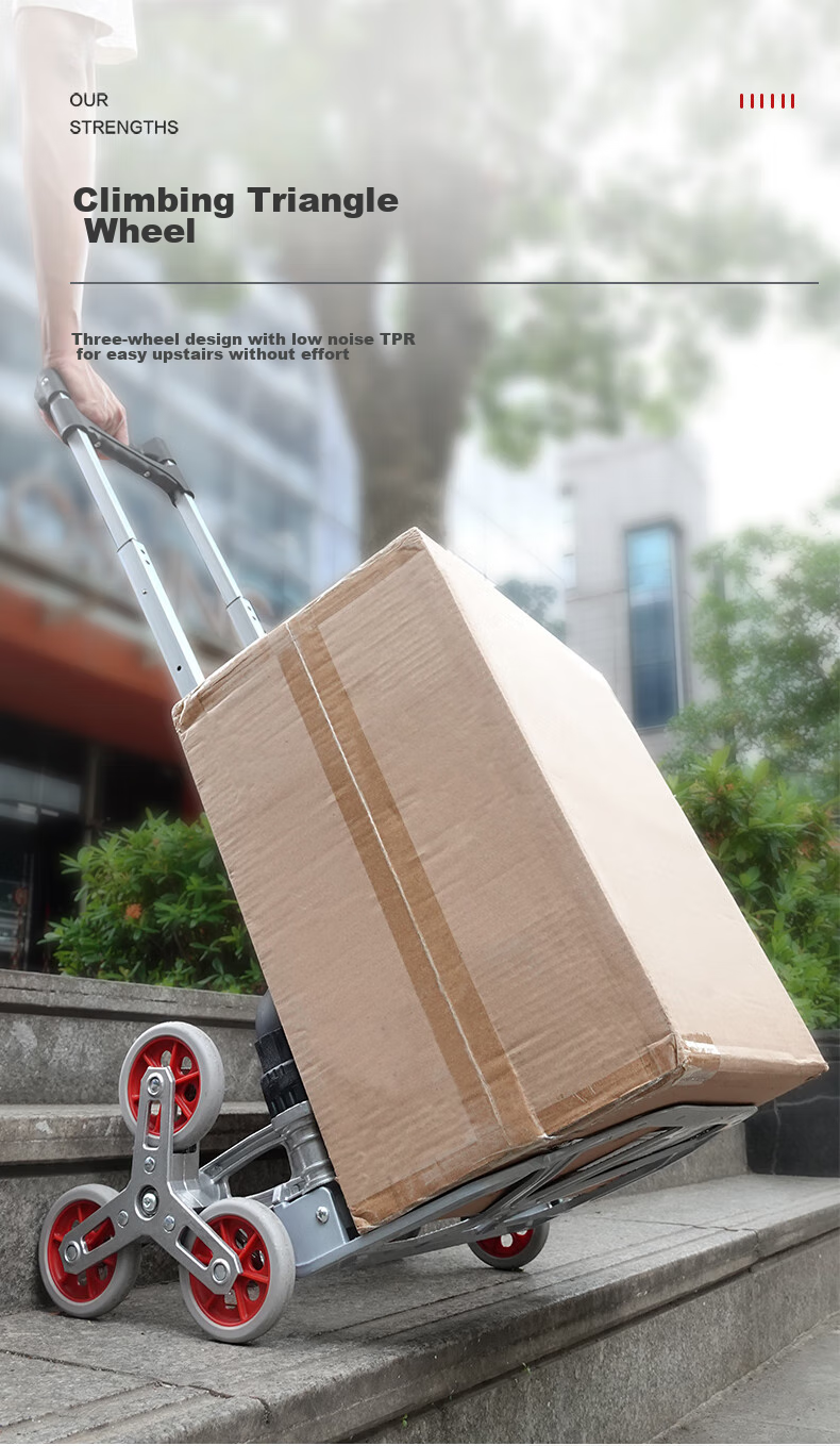 DU PONT Nai'an Series Folding Grocery Cart with Handle, Portable Luggage Trolley for Stairs, Moving, And Hauling 2