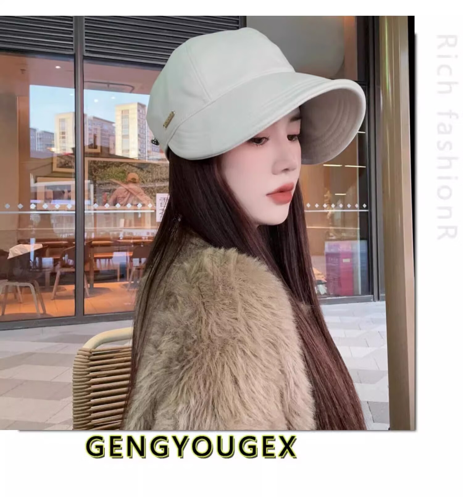 MMOPTOP Korean-Style Wide Brim Face-Covering Baseball Cap for Women, Versatile Spring And Autumn Fisherman Hat, Celebrity-Inspired Casual Woolen Hat 10