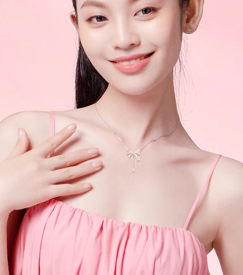 Fanci Elegant Bow Necklace for Women with Tassels, Choker Chain, Luxurious Feel, Birthday Gift for Girls 12