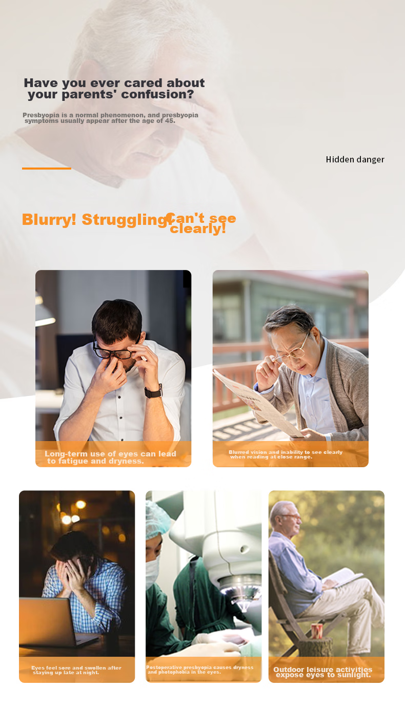 Quark Anti-Blue Light Reading Glasses for Elderly, High Definition Presbyopic Glasses for Men And Women, Radiation Fatigue Relief, Long-Sighted Glasses for Reading And Distance Visio 6