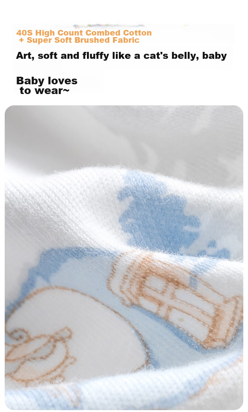 Beitaisi Baby Clothes, All-Season Onesie, Long-Sleeve, Pure Cotton, Soft, Newborn Infant Belly Protection, Anti-Cold, Baby Romper, Crawling Suit 4