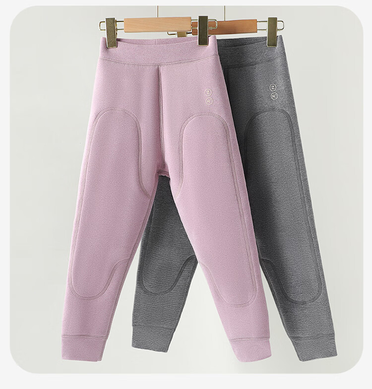 MiiOW Kids Three-Layer Thickened Thermal Pants Boys Autumn Winter Fleece Knee Protection Long Johns Boys Mid to Big Kids Inner Wear Leggings 5