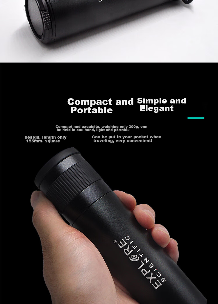 EXPLORE SCIENTIFIC Single-Tube Telescope 7X32 Wide-Angle High Magnification High-Definition Night Vision Concert Professional Outdoor Portable 11