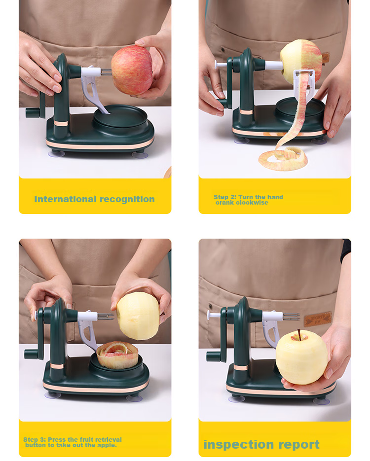 BJ Apple Peeler, Hand-Cranked Fruit Knife, Automatic Peeling Machine for Home Use 12