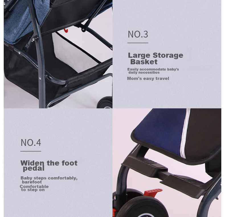 ANGI BABY Stroller: Reclining, Foldable, Shock-Absorbing, Reversible Umbrella Stroller with One-Click Folding And All-Wheel Drive for Toddlers 17
