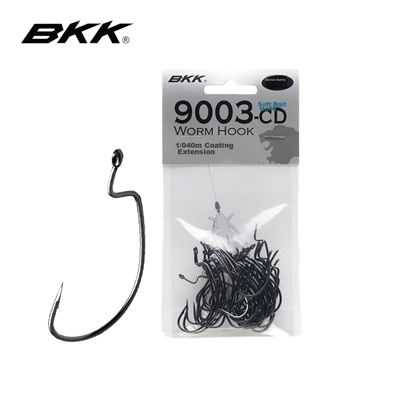 BKK Lure Fish Hook, Curved Handle Hook, Texas Rig Hook, Soft Bait Hook, Wide Abdomen 9003CD, Large Package