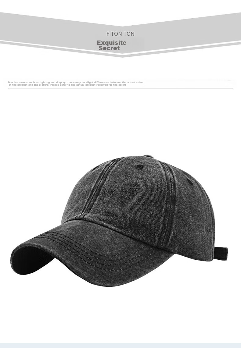 FitonTon Men's Baseball Cap Spring Summer Sun Protection Duckbill Hat Korean Fashion Large Head Circumference Wide Brim Outdoor Cap 11