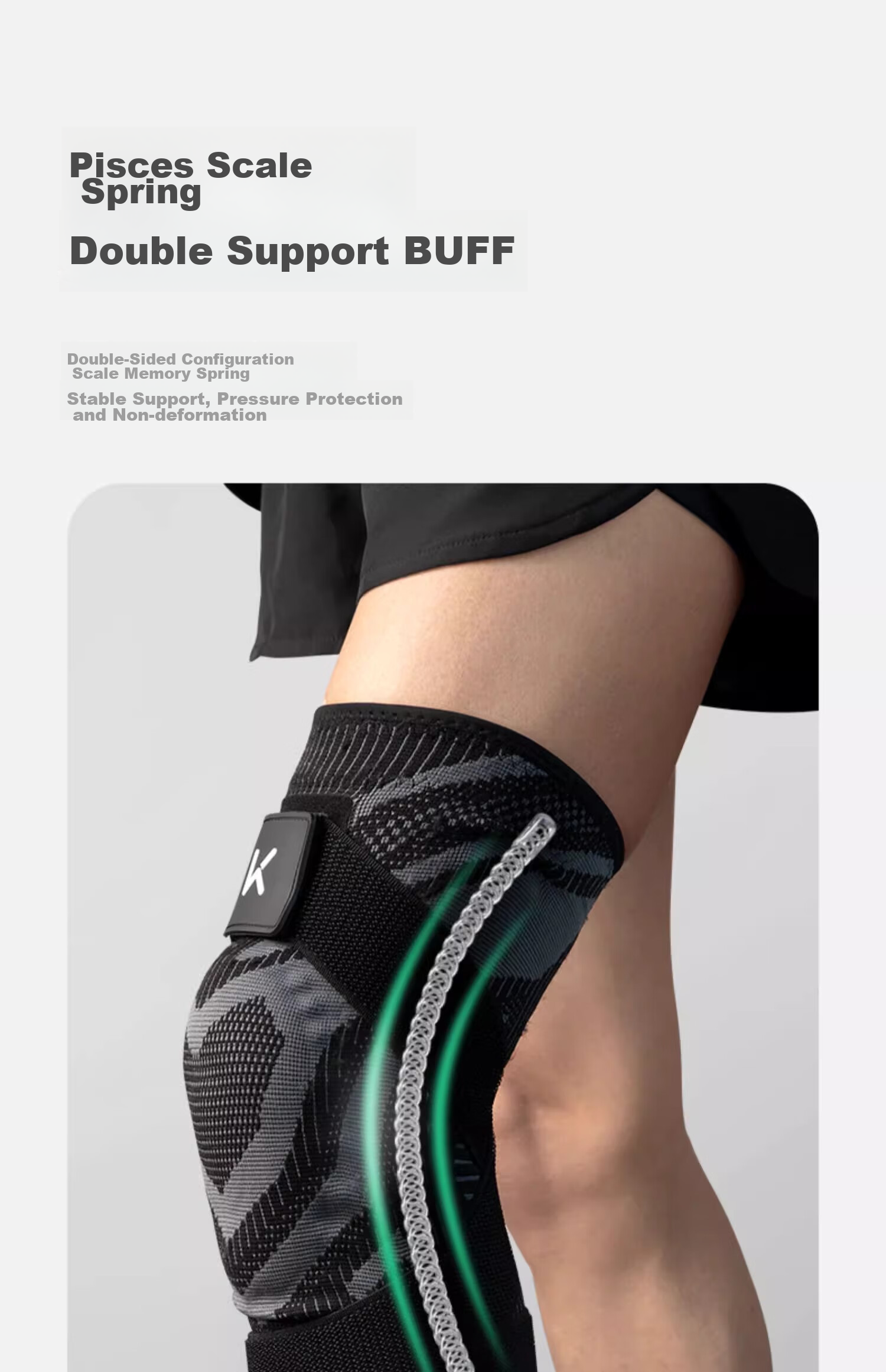 Keep Knee Pads, Sports Knee Brace for Basketball And Running Gear, Professional Fitness Jump Rope Accessory, White And Gray Color, 2-Pack, Size M 14