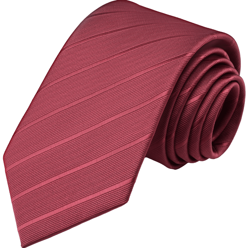 HLA Men's Red Tie, No-Tie Zipper Style, Striped Business High-End Wedding Groom Groomsman Gift Box Set New Year Gift
