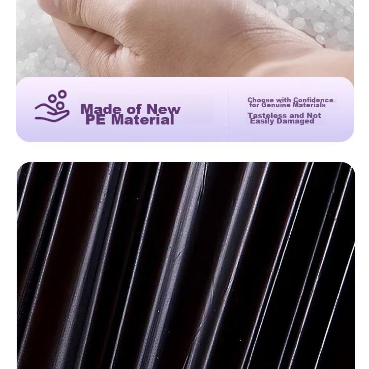 Lide Drawstring Garbage Bags, Black, 45*50cm, 120 Count, Single-Sided, 1.2 Microns Thick, Tear-Free, Thickened Version for Kitchen Use 12