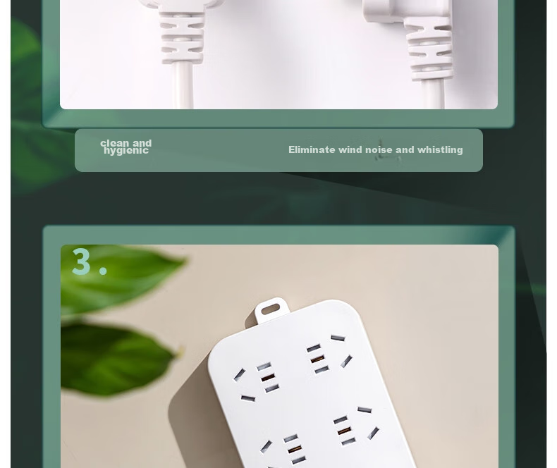 Deli Ya Bai Series National Standard Safe Power Strip/Extension Cord/Surge Protector with Individual Switches, Protective Cover, 6 Outlets, 1.8 Meters, 33943(1.8) 25