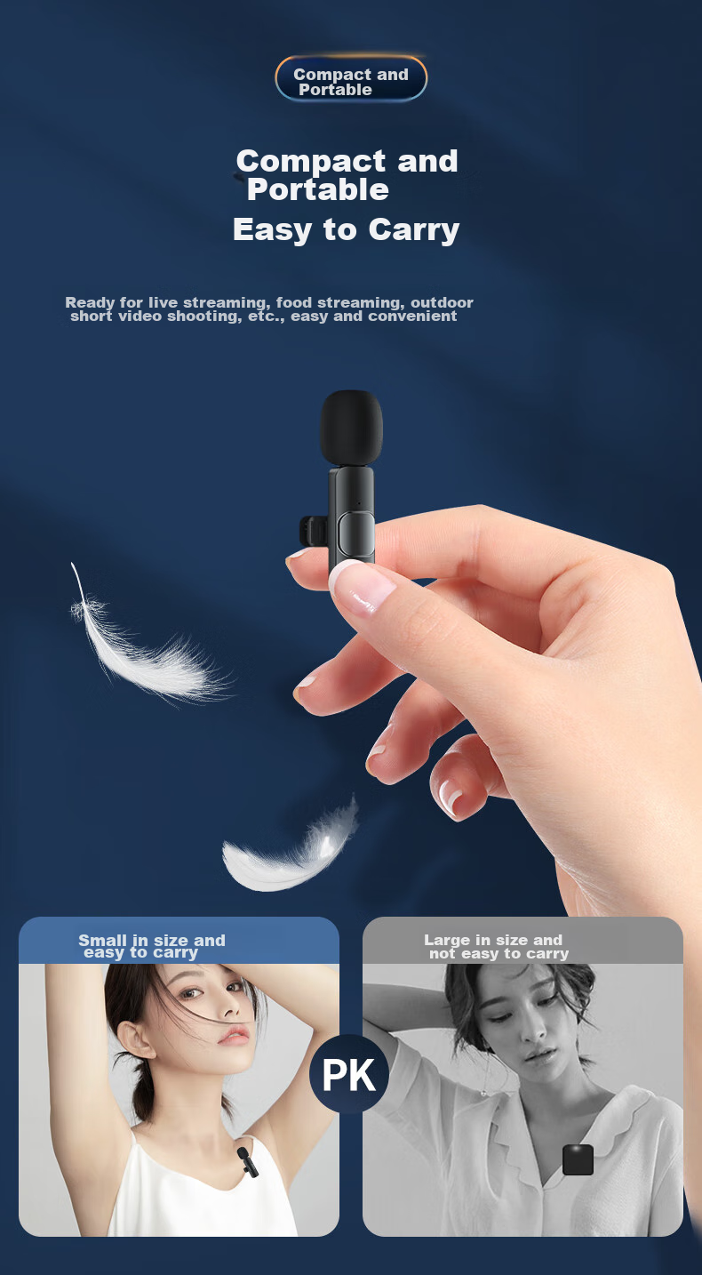 Newman MC216 Pro Wireless Lavalier Microphone Professional Live Streaming Recording Outdoor Short Video KTV Noise-Cancelling Portable Wireless Mic One-to-One Charging Case Version 17