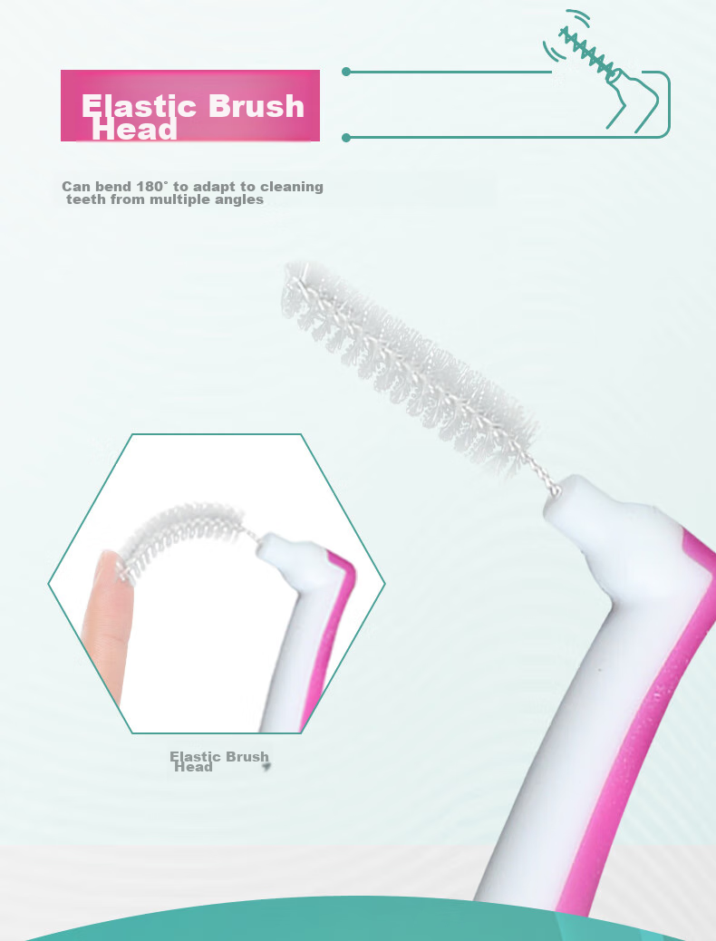 Watsons L-Shaped Interdental Brush, 6 Pieces, Back Row Interdental Brush, Tooth Gap Brush, Teeth Cleaning, Tooth Tip Freshener, Old Packaging Randomly Shipped 7