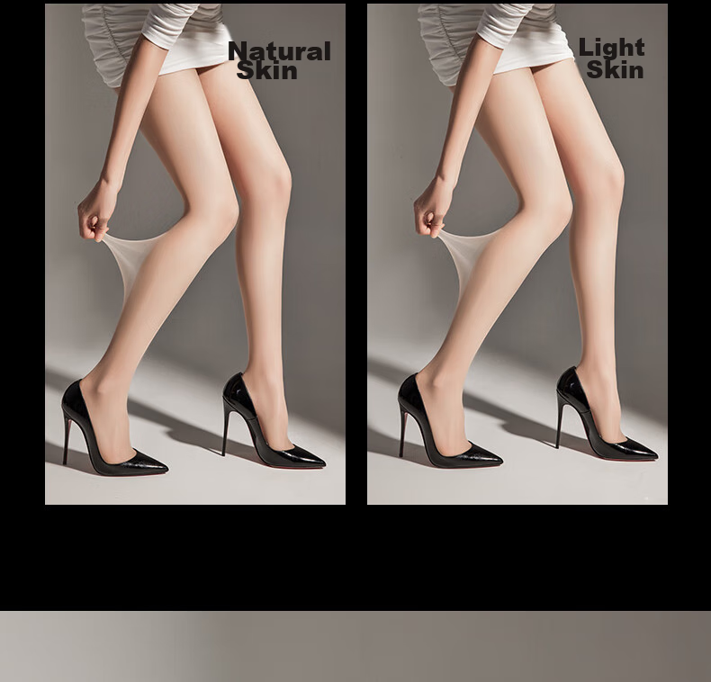 BONAS "Black Obsidian 0 Sensation" Ultra-Thin Black Stockings for Women, Sexy High Transparency, Cuttable to Any Length, Anti-Snagging, Bare Leg Effect 10