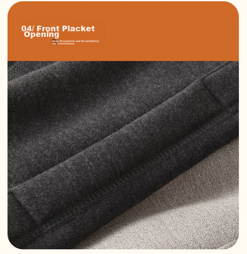 Hengyuanxiang [Down Knee Protection] Thermal Pants for Men, Fleece-Lined Thickened Cotton Long Johns Autumn Winter Warm Underwear 27