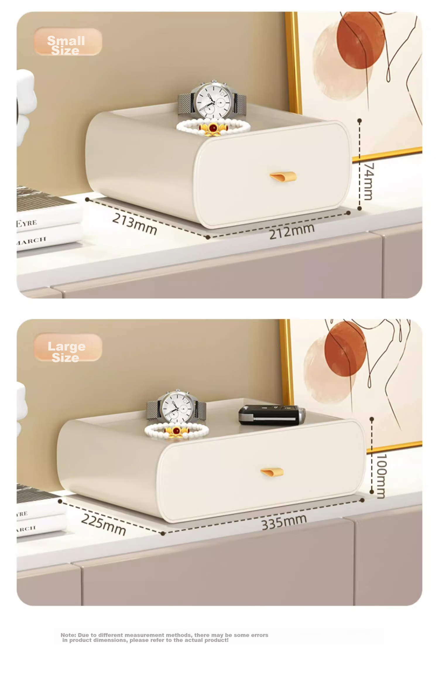 Jiadu Entryway Desktop Storage Box [Three Layers], Entrance Decoration, Living Room TV Cabinet Drawer Key Mask Storage Box 13