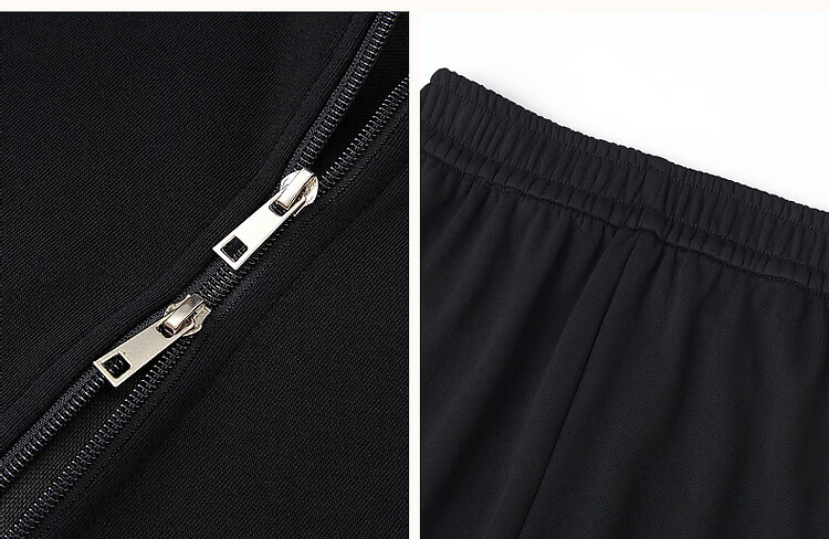 Dme [Wandering Outfit] Spring And Autumn Sporty Style Stand-Up Collar Double Zipper Long-Sleeve Top Casual Pants Women's Two-Piece Set 12