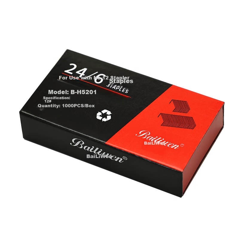 Bailiwen H5201 Staples (Pack of 10) Office Paper Binding Staples 24/6 Universal Staples No.12 for Staplers And Paper Notebooks
