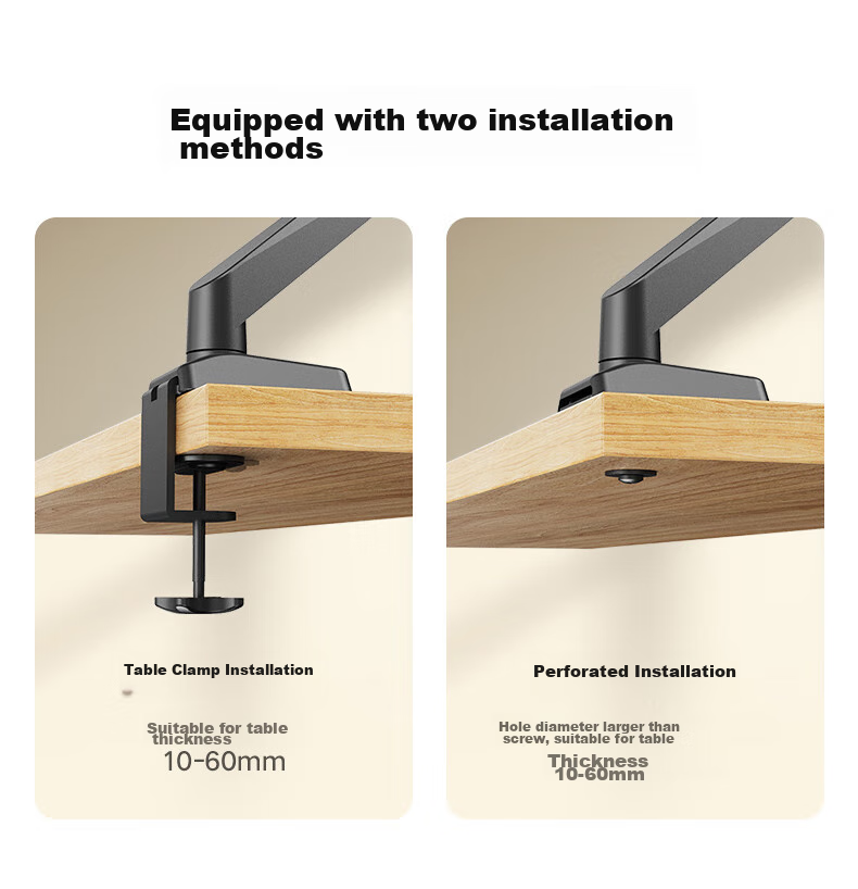 Lenovo Monitor Arm Mechanical Arm Computer Stand Display Screen Bracket Height Adjustable Desk Clamp Rotating Stand 22-40 Inch AD-120 4