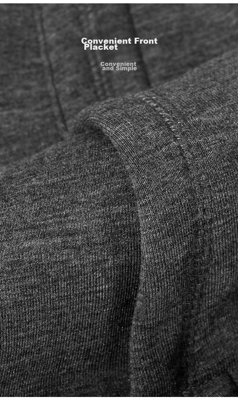 SEPTWOLVES [Mid-High Collar Fleece-Lined] Autumn And Winter Thermal Underwear for Men, Mid-High Collar Fleece-Lined Thickened Cold-Proof Autumn And Winter Thermal Set 19