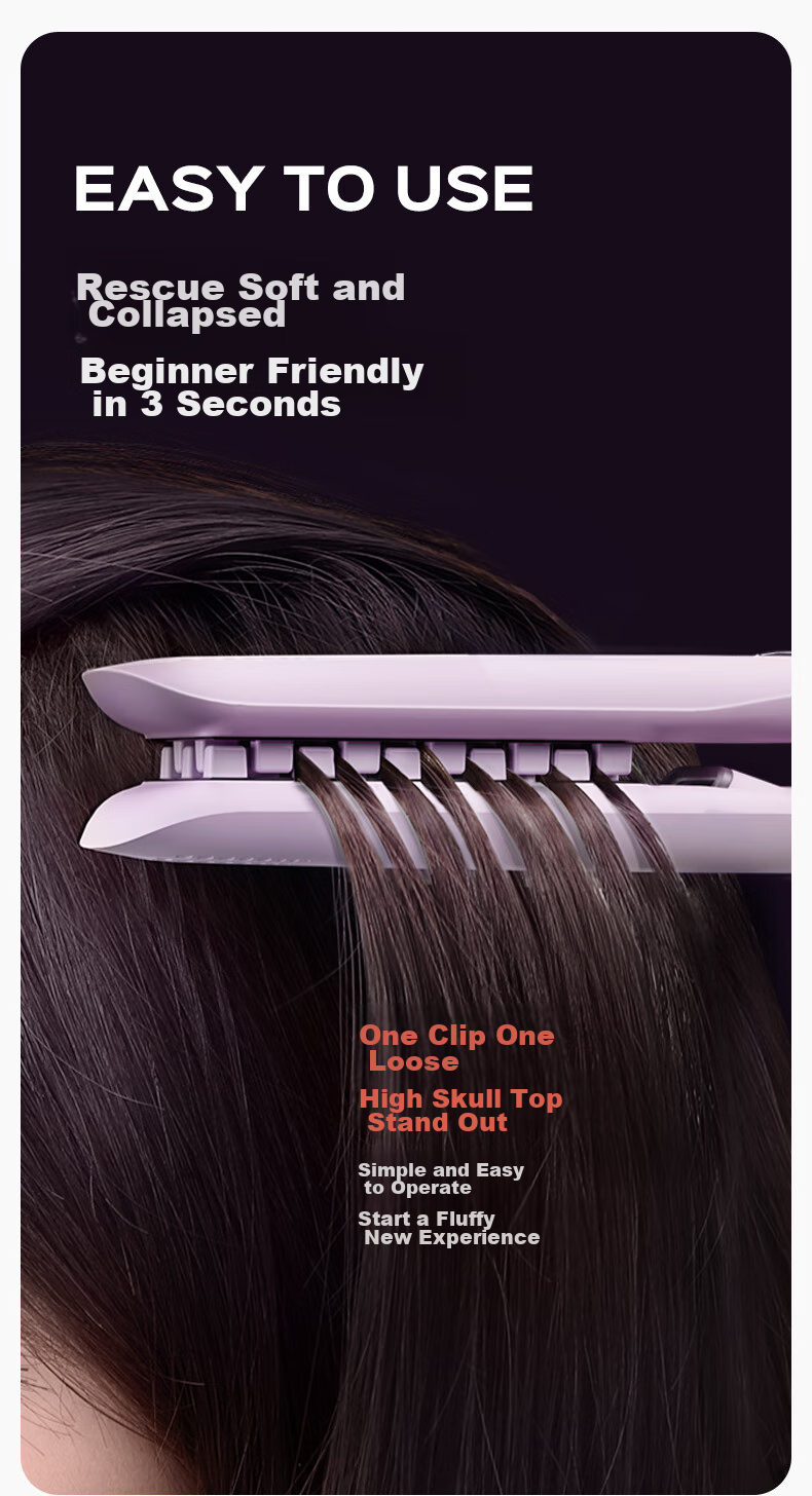 Lena Corn Hair Straightener, High Crown Negative Ion Hair Straightener, Mini Portable Root Lift for Men And Women, Travel-Friendly LN-W3 Gift 4