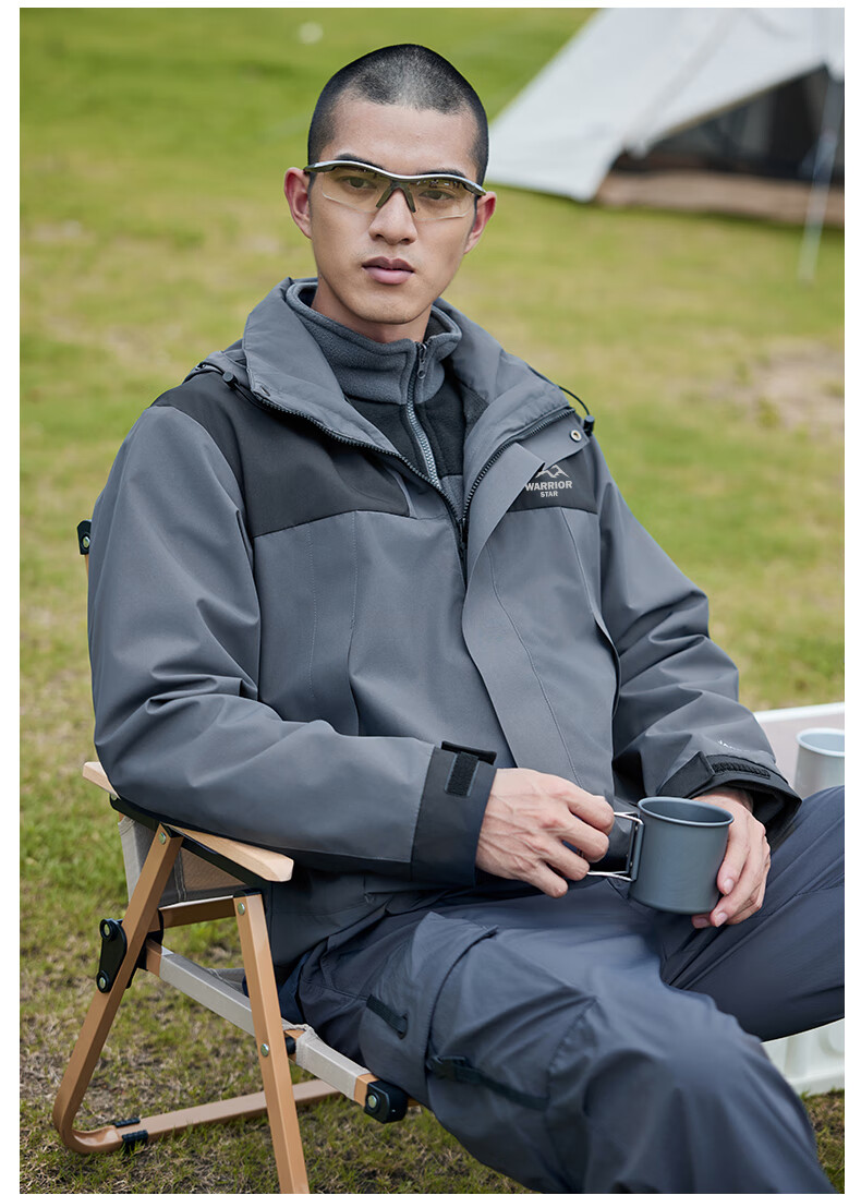 Huili Men's Three-In Fleece-Lined Thickened Detachable Jacket with Fleece Inner Layer for Cold Protection, Warmth And Mountaineering 21
