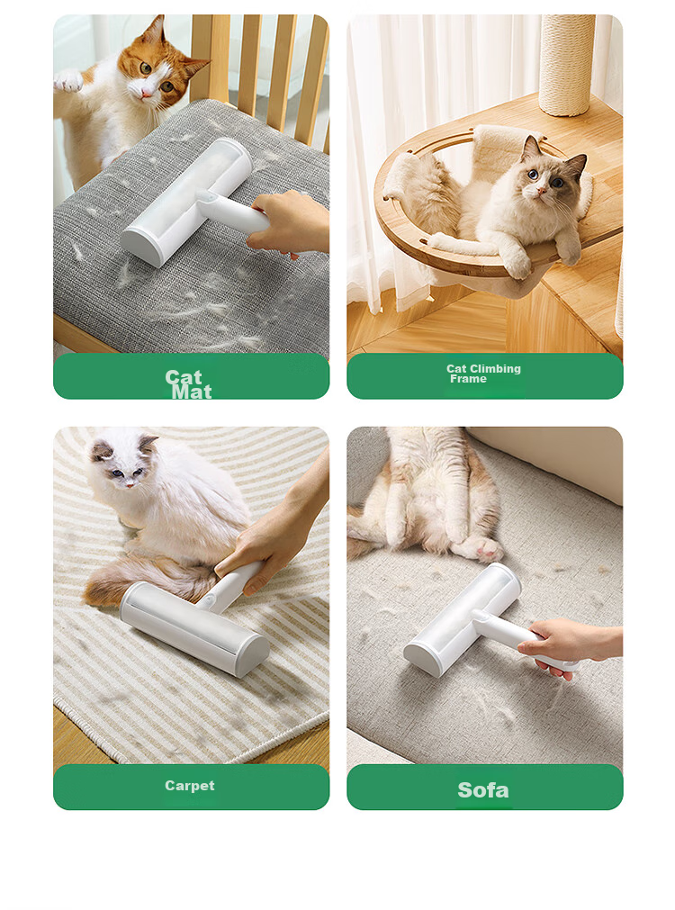 LYNN Cat Hair Remover Lint Roller Pet Hair Removal Brush Sticky Lint Roller for Beds, Sofas, Carpets And Cat Fur Collectio 13