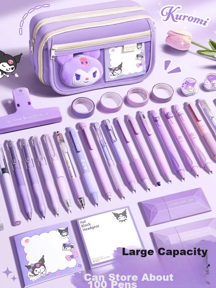 Shuxing Pencil Case for Girls, Stylish 2026 New Design, Instagram-Inspired, Large Capacity, Simple Stationery Box, Cartoon Cute Pencil Case, Back-To Gift for Elementary And Middle School Students, Children's Birthday Present 4