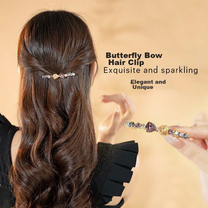 CHIMERA Niche Design Bow Hair Clip, Barrette, Half-Updo Clip, Side Clip, Hair Accessory for Women, Mid-Autumn Festival Gift