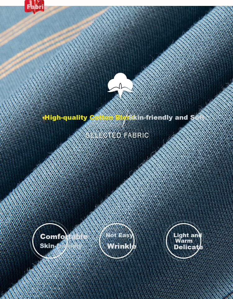 MONTAGUT Autumn Cotton Soft Men's Crisp Durable Long-Sleeve T-Shirt Striped Polo Shirt for Men, Oriental Minimalist Luxury Style 2
