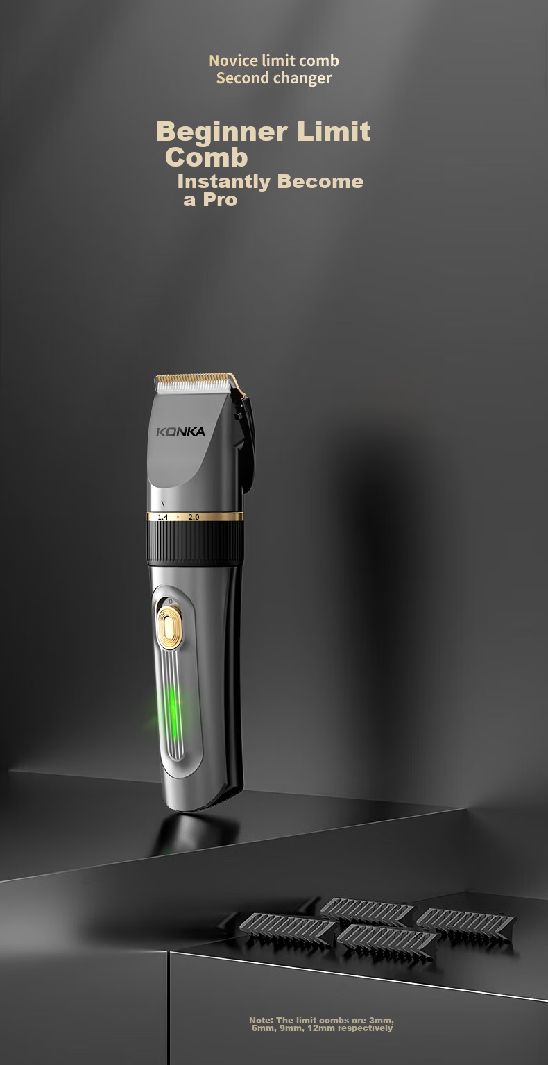 KONKA Automatic Hair Removal Baby Hair Clipper, Children's Hair Trimmer, Newborn Hair Cutting Electric Shaver, Hair Trimmer, Head Shaving Knife, Haircutting Tool, Fully Washable 7