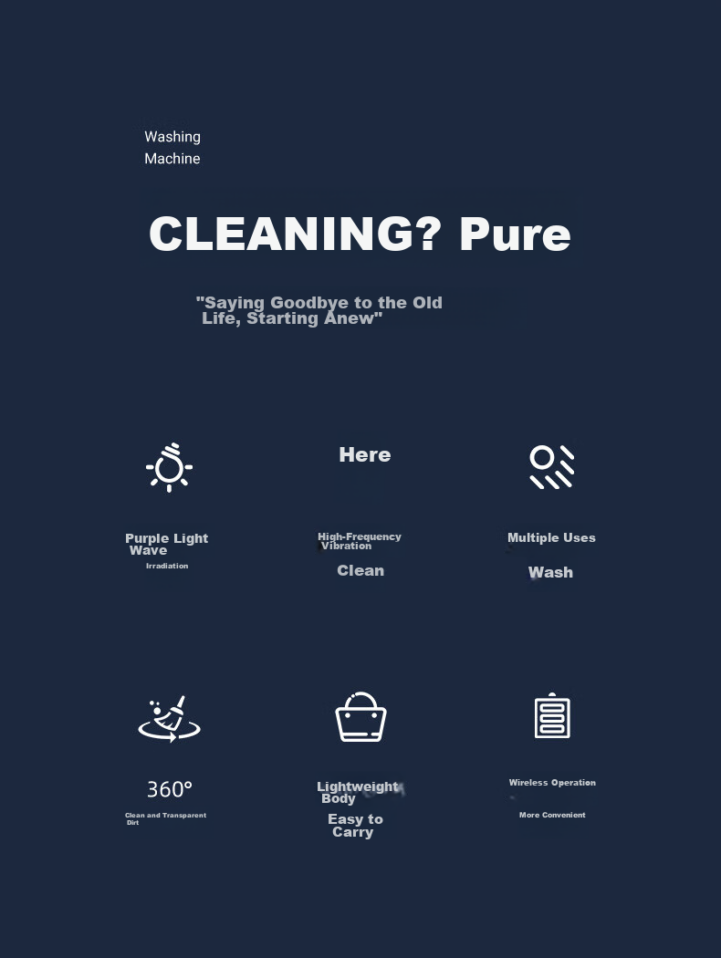 Boshide Glasses Cleaning Machine, High-Frequency Vibration Eyeglass Cleaner, Fully Automatic Portable Cleaning Device, with UV Light And Rechargeable Battery 2