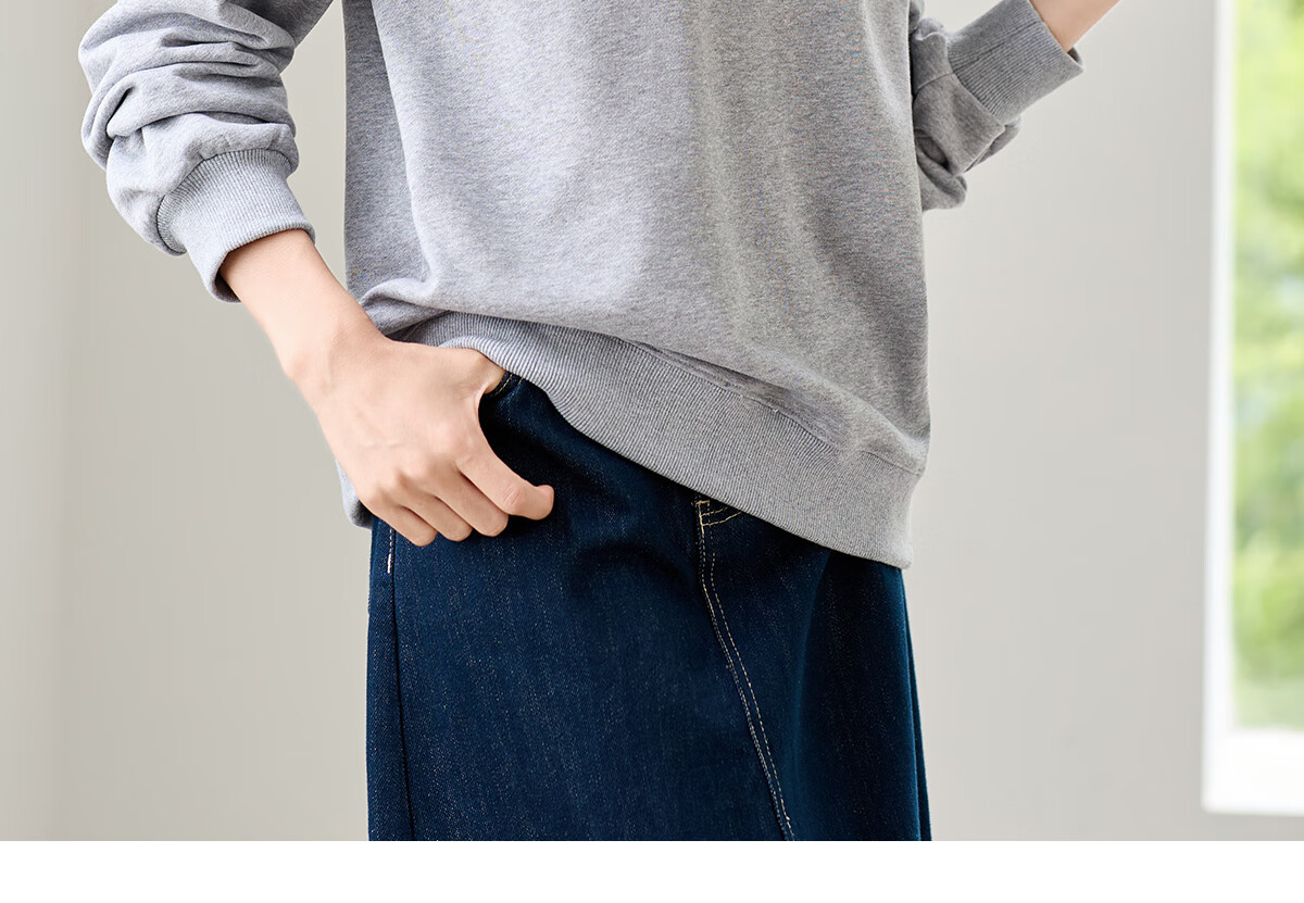 Chushen Spring and Autumn Crew Neck Sweatshirt Women Wilderness Mallard Casual Letter Embroidery Long Sleeve Top S143W1009 13