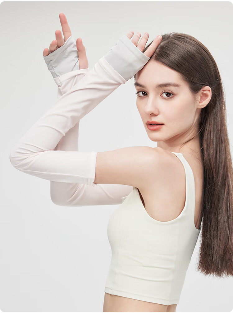 JIUMU Ice Silk Sun Protection Sleeves for Women Summer Cooling UV Protection Arm Sleeves for Driving and Cycling 19